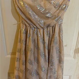 Charlotte Russe Pink Strapless Sequin Party Dress